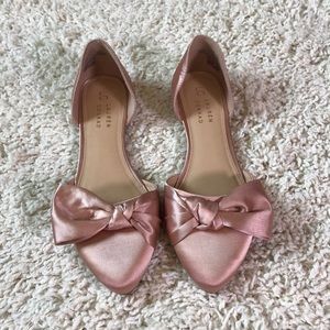 LC Lauren Conrad Never Worn Pink Satin Bow Flats